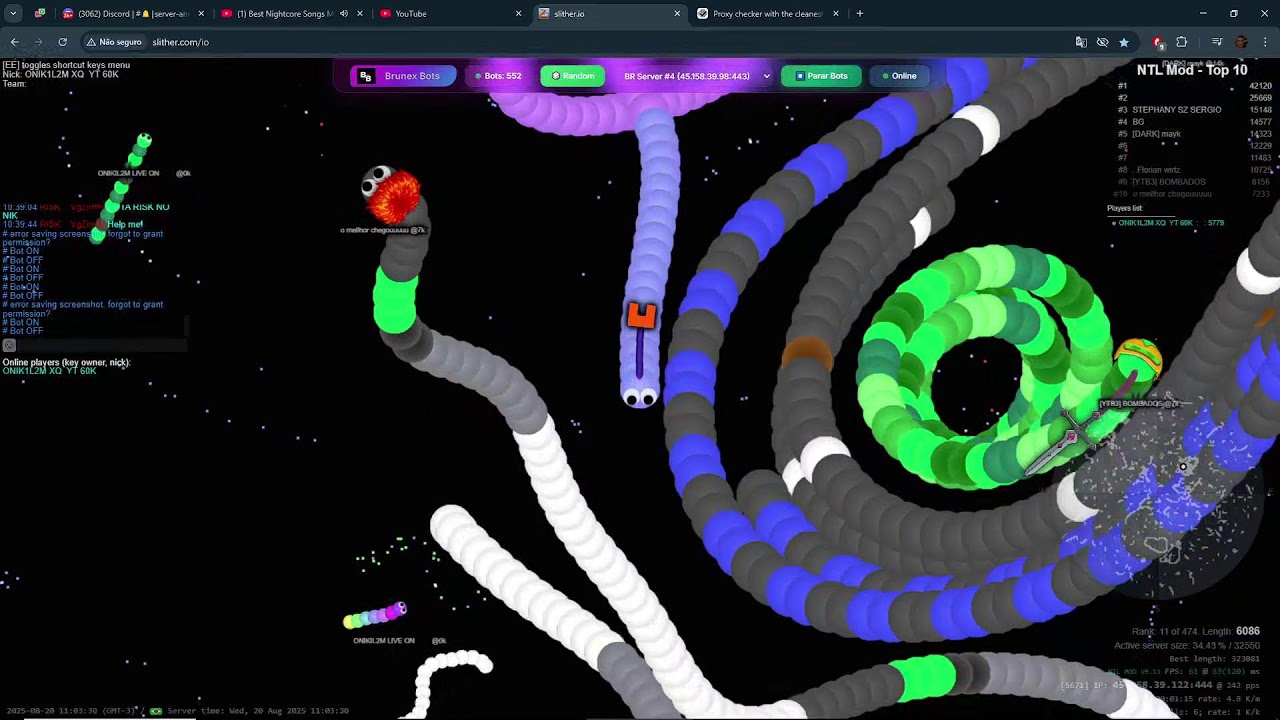 LIVE SLITHER.IO : BEST FREE BOTS