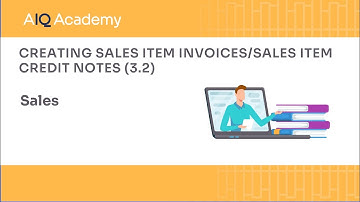 How to create Sales Item Invoices and Sales Item Credit Notes in AccountsIQ (3.2)
