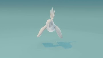 Cartoon Ara parrot Animated and Rigged Base Mesh 3D Model