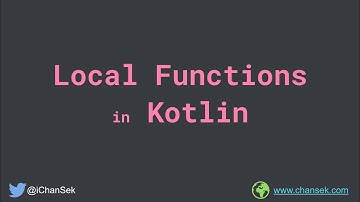 Local Functions in Kotlin