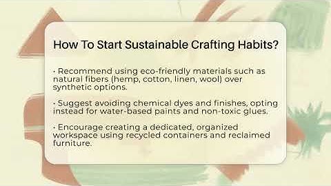 How To Start Sustainable Crafting Habits? - The Upcycle Lab