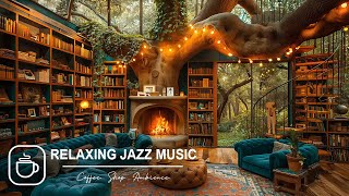 Stress Relief with Soothing Jazz Music ☕ Cozy Coffee Shop Ambience & Smooth Jazz Instrumental Music