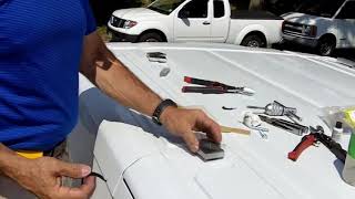 Installing a roof rack on the Ford Transit van