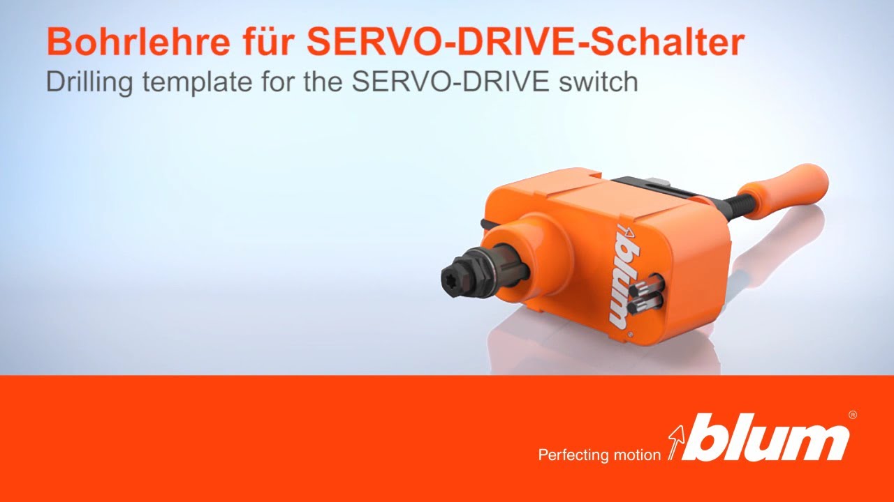 Drilling template for the SERVO-DRIVE switch