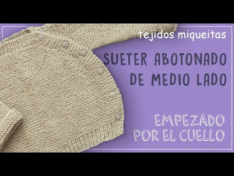 Sueter abotonado de medio lado (subtitles available) - YouTube