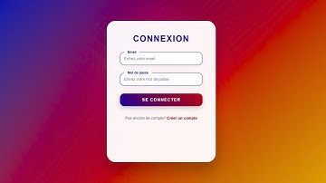 Tutoriel complet : Créer un formulaire de connexion parfait avec HTML, CSS