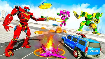 Army Tank Car Jet Transformation Robot Game | Army Bus City Battle 2026 - Android Gameplay #5