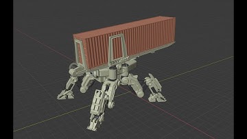 3d Mech modeling timelapse Blender