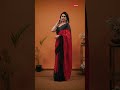 Anand Sarees Ombre, Striped Bollywood Georgette Saree  (Red, Black)