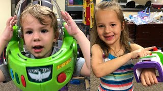 Toy Story Vlog - Playing Buzz Lightyear Toys in Our Office