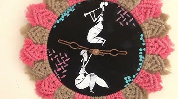 DIY ll super easy macrame wall clock l vlog l