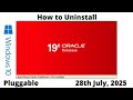 How to Uninstall / Deinstall Oracle Database 19c Pluggable