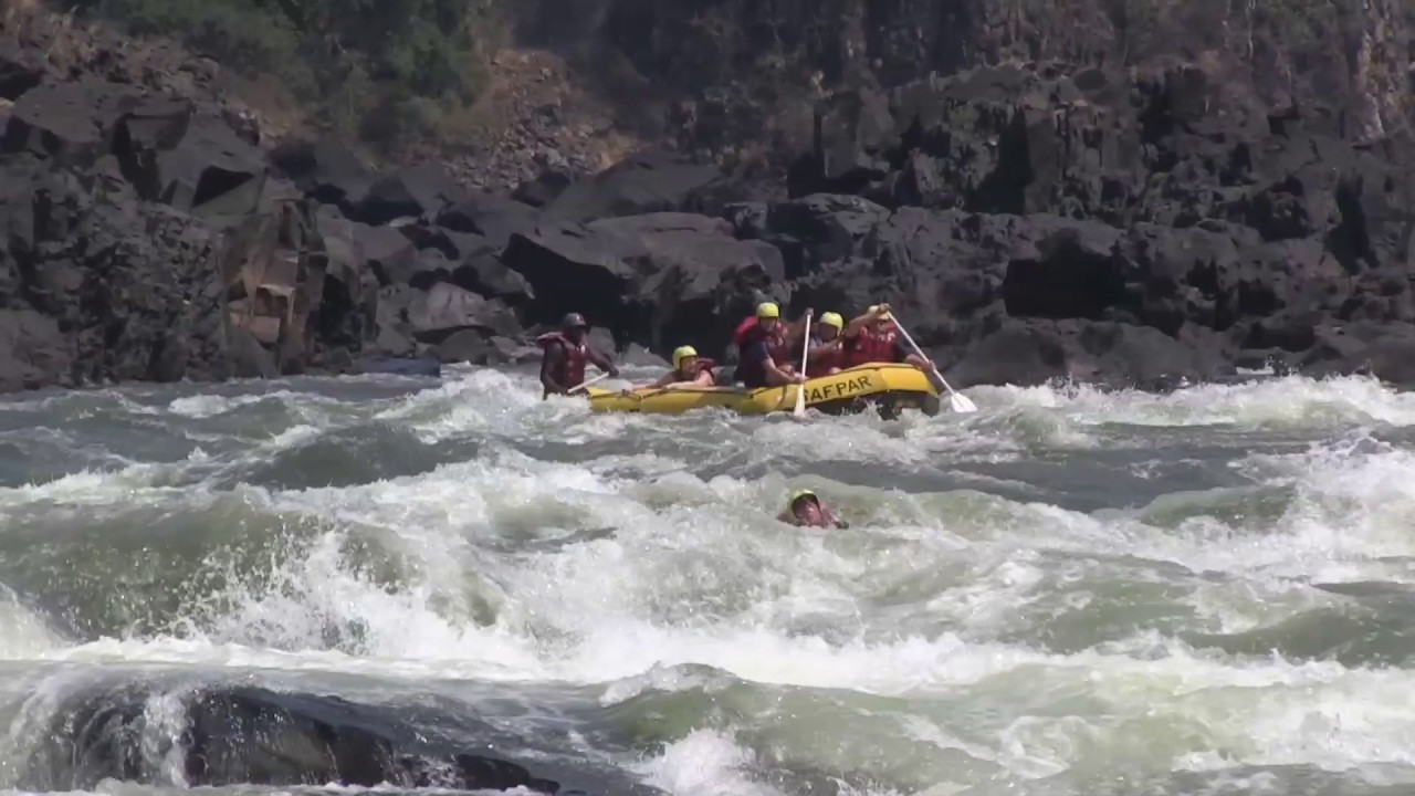 Involuntary swim down the Zambezi rapids YouTube