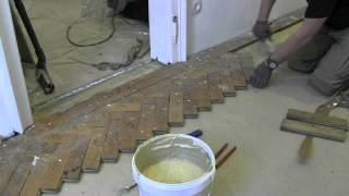 Parkettsanierung  05  Erneute Verlegung