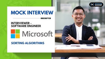Mock Interview by Ex-Microsoft Software Engineer | Sorting Algorithms