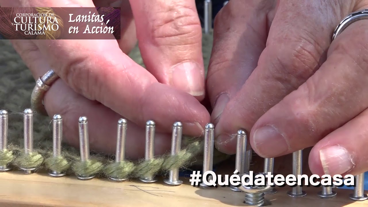 Como Hacer un tejido en telar cuadrado con punto tafetán