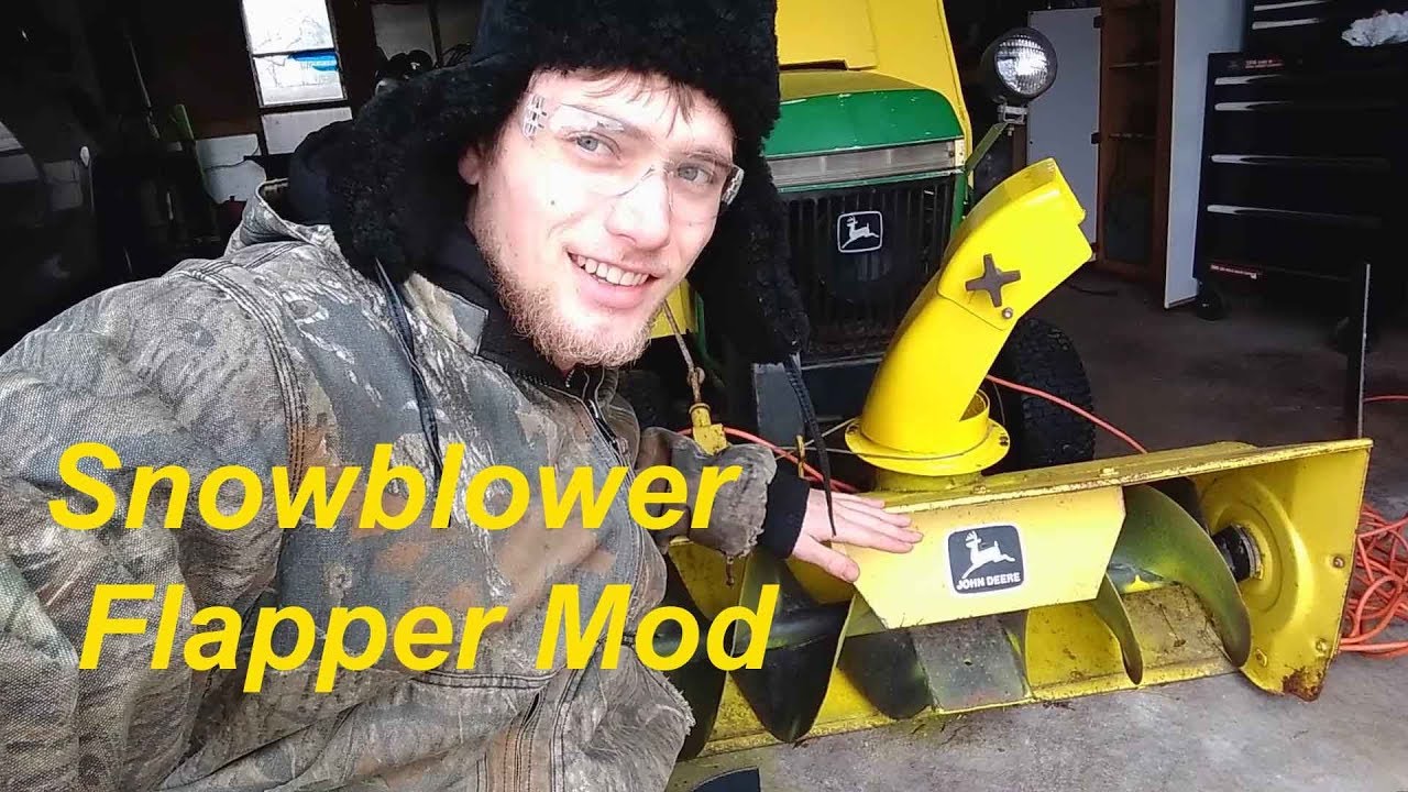 John Deere Snowblower Rubber Flapper Mod - YouTube