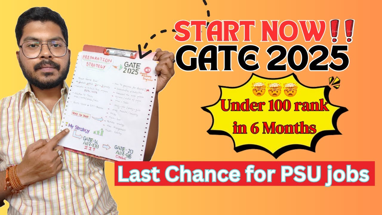 GATE 2025 Preparation Strategy for Toppers | My own Simple Strategy ...
