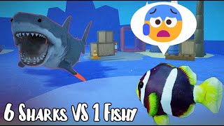 Can One Fishy Escape 6 Sharks?!! - Roblox Shark Escape! screenshot 5