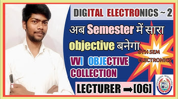 Lecture ➡[06] | digital electronics 2 Objective Solution | SBTE Exam Important Questions | 6th sem