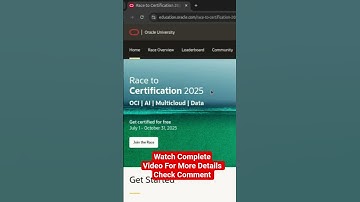 Oracle Free Certification 2025 | Cloud & AI Exam FREE #cloud #oracle #cloudcomputing #cloudcomputing