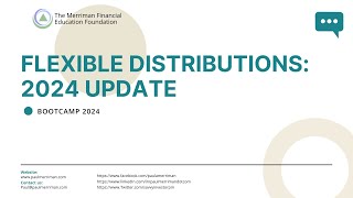 Bootcamp #7 Flexible -  Distributions 2024 Update