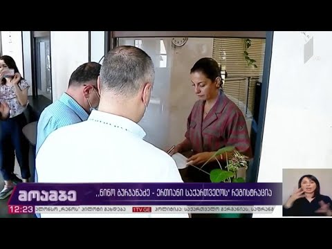 „ნინო ბურჯანაძე - ერთიანი საქართველოს“ რეგისტრაცია