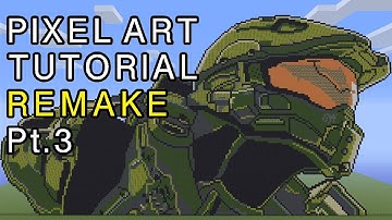 Minecraft Pixel Art Tutorial - Master Chief Halo Remake Part 3