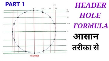Pipe Stub On Unequal Tee  Branch Header Hole Marking PART -1/ Pipe Tee Branch Header Hole Marking.