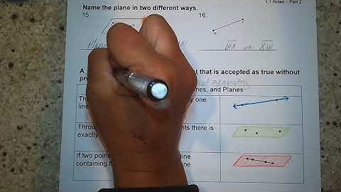 Understanding Points Lines and Planes Part 2