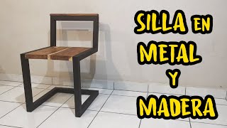 ❇️ Silla moderna en Metal y Madera