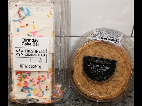 Walmart Birthday Cake Bar & Marketside Carrot Cake Sandwich Cookie Review