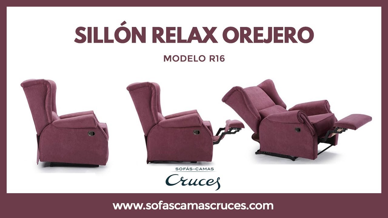 Sillón relax reclinable con respaldo orejero - Sofas Camas Cruces