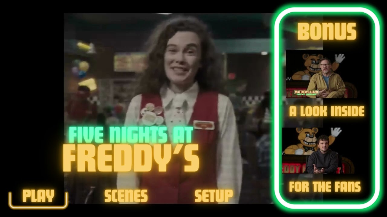 Five Nights At Freddy's Movie DVD Opening/DVD Menu Concept