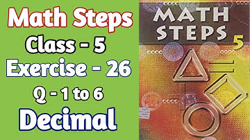 steps math class 5 solution in hindi chapter 8 exercise - 26 Q- 1,2,3,4,5,6 solutions in hindi