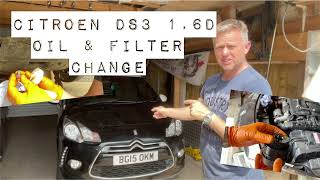 🇬🇧Citroen DS3 Oil Change 1.6 Diesel, Oil Service, "How To DIY" - YouTube