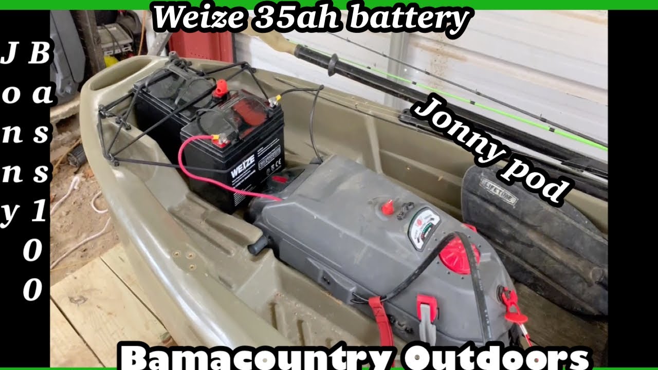 How long will a battery last with a trolling motor How Long Will It Run 35ah Weize Battery Running 40lb Trolling Motor Jonny Pod Youtube
