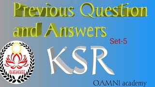 Ksr-Previous Questions And Answers Explanation