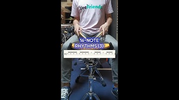 Beginner to Intermediate Drum Lesson - 16th Note Rhythms [3]