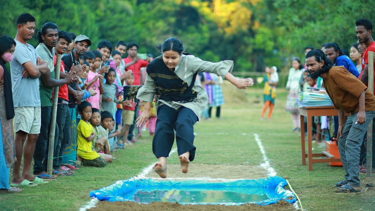😂😂 Funniest Village Jump Game You'll Ever See! | Epic Village Sports Day: Laptop Winner!