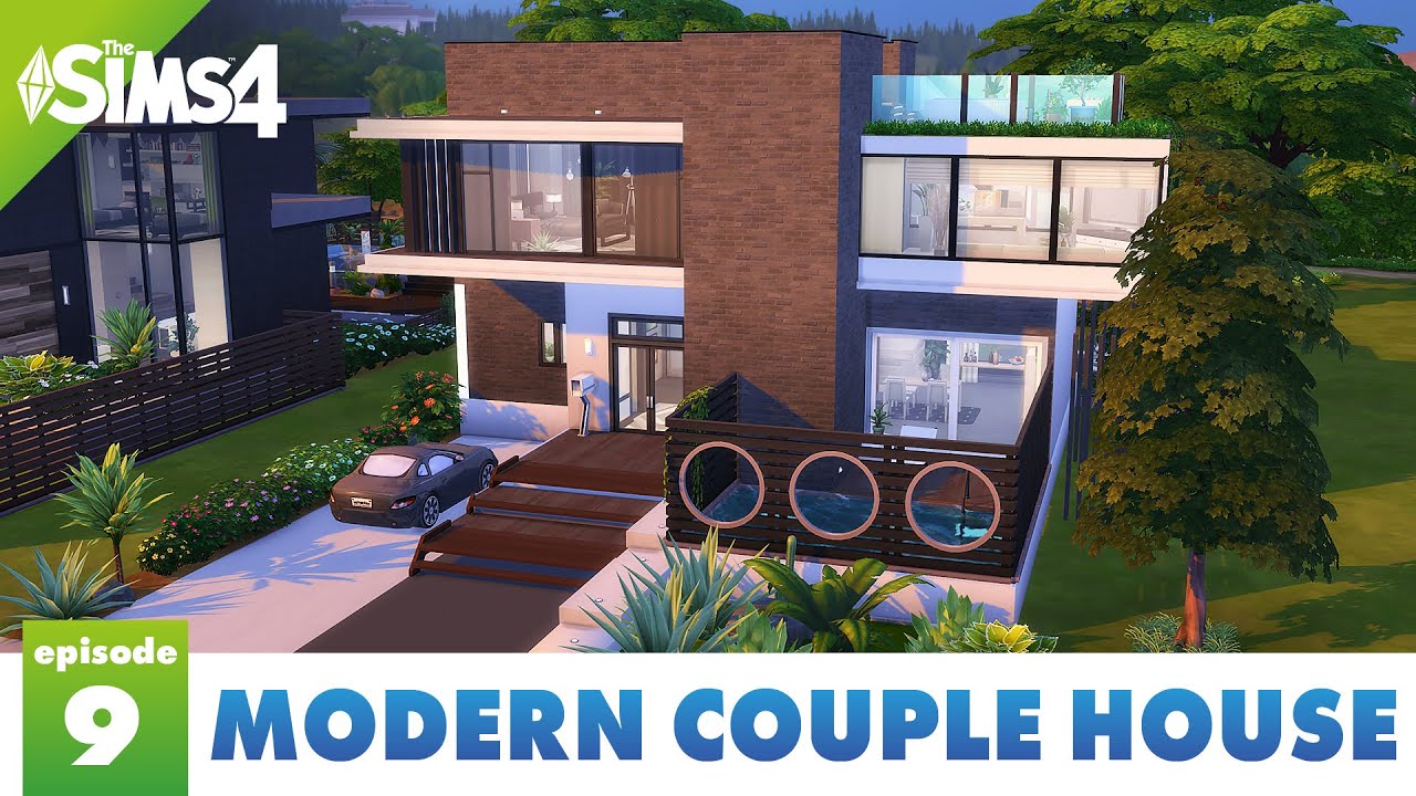 MODERN COUPLE HOUSE | Sims 4 build | Stop Motion | No CC (ep. 9)