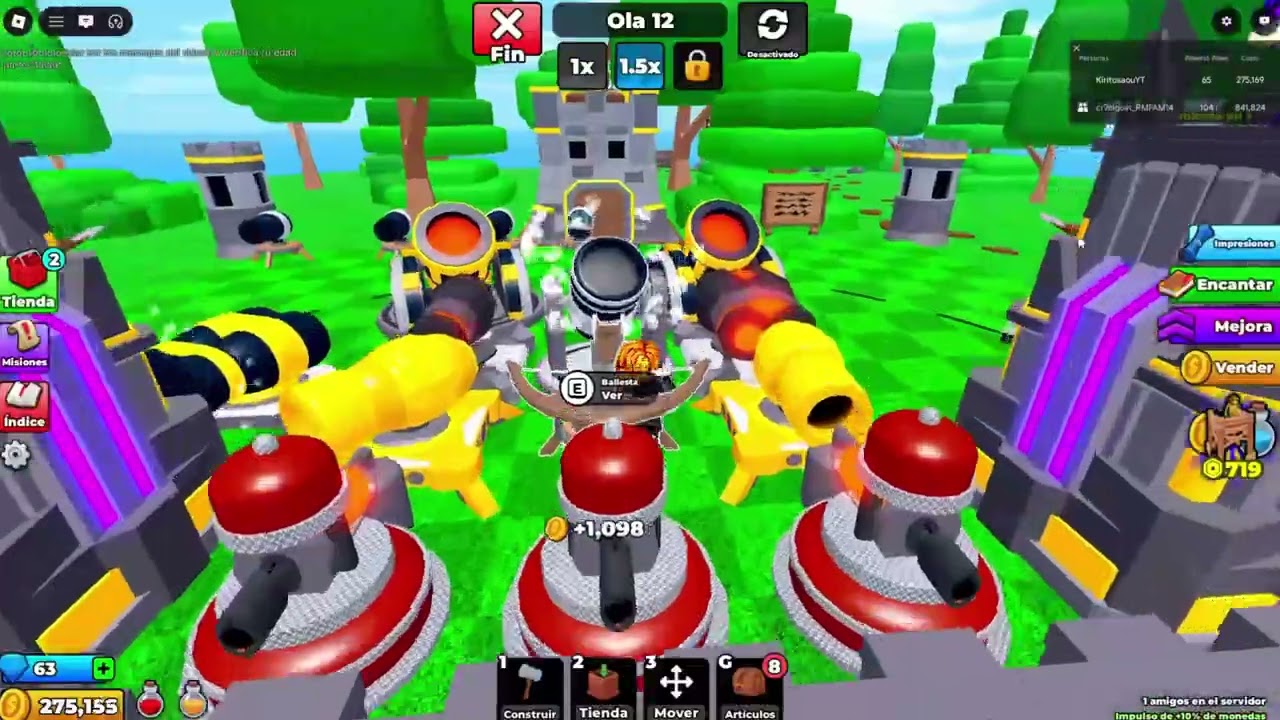 Mejorando mi base en construye tu castillo en #roblox