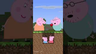 Hungry Peppa and George! What do they eat#peppapig  #peppa  #minecraft