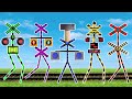 【 踏切アニメ 】色々な形で絡み合う変な踏切カンカン大特集 😂😂😂 Fumikiri Railroad Crossings Meme Animation