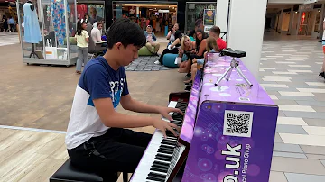 I Played Little Girl's Request - Savage Love on Public Piano | Cole Lam 15 Years Old