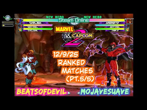MvC2 Dhalsim BeatsofDevil vs mojavesuave Ranked Matches(12/9/25 part 5 of 5) Steam Netplay Online