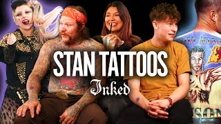 'Girl, You Need a Restraining Order Against This Guy' Stan Tattoos | Tattoo Artists React