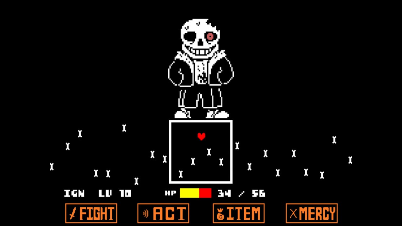 Unitale Horrortale Sans戦 Undertale Fangame Youtube