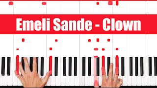 Video thumbnail of "Clown Emeli Sande Piano Tutorial Easy Chords"