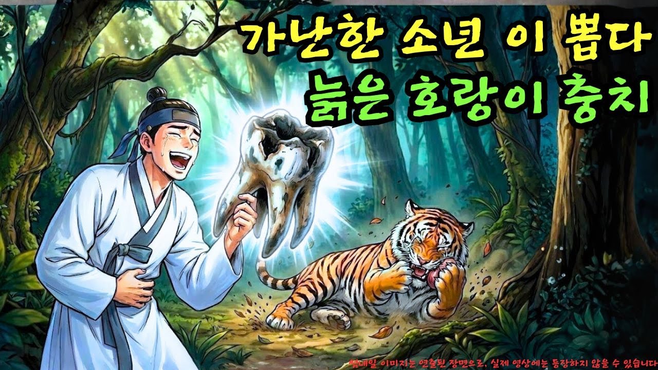 👉 “호랑이님, 충치가 심하네요!” 가난한 소년이 늙은 호랑이의 이를 뽑아주었다… 과연 무사할 수 있을까? | 야담 |옛날이야기 |민담 |전설 | 설화